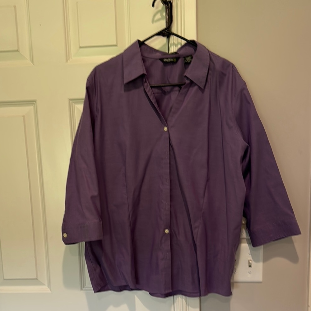 Eddie Bauer Purple Button Down Shirt